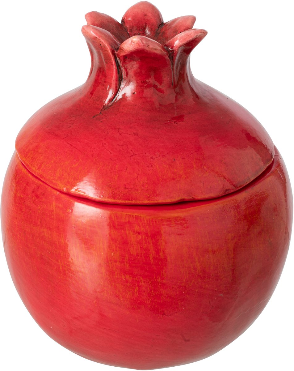 J-Line voorraadpot Granaatappel - keramiek - rood