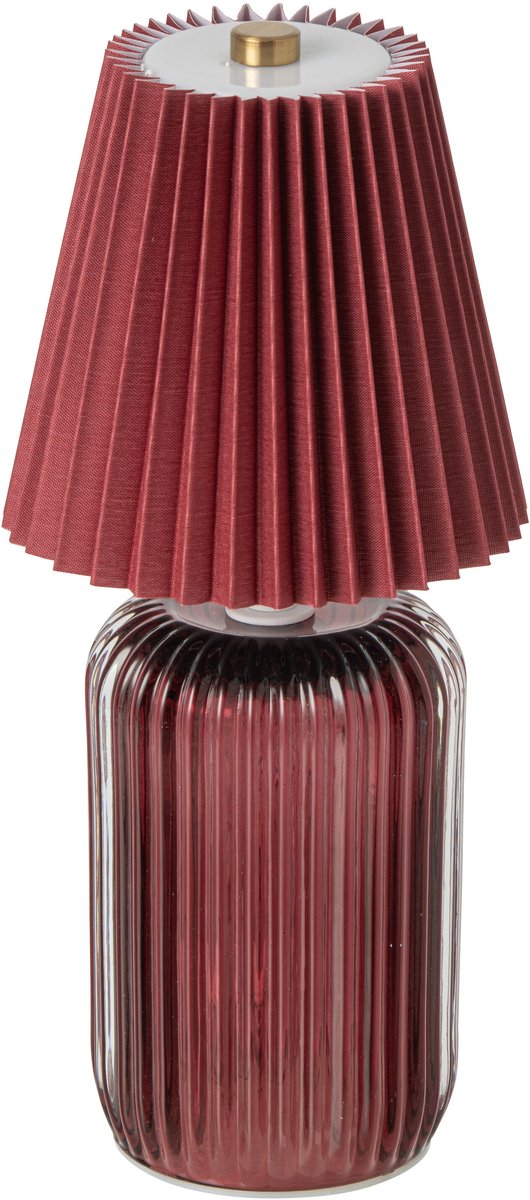 J-Line tafellamp - glas - bordeauxrood