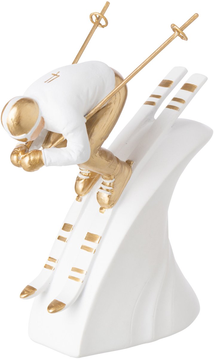 J-Line Snelheidsskiër - polyresin - wit/goud