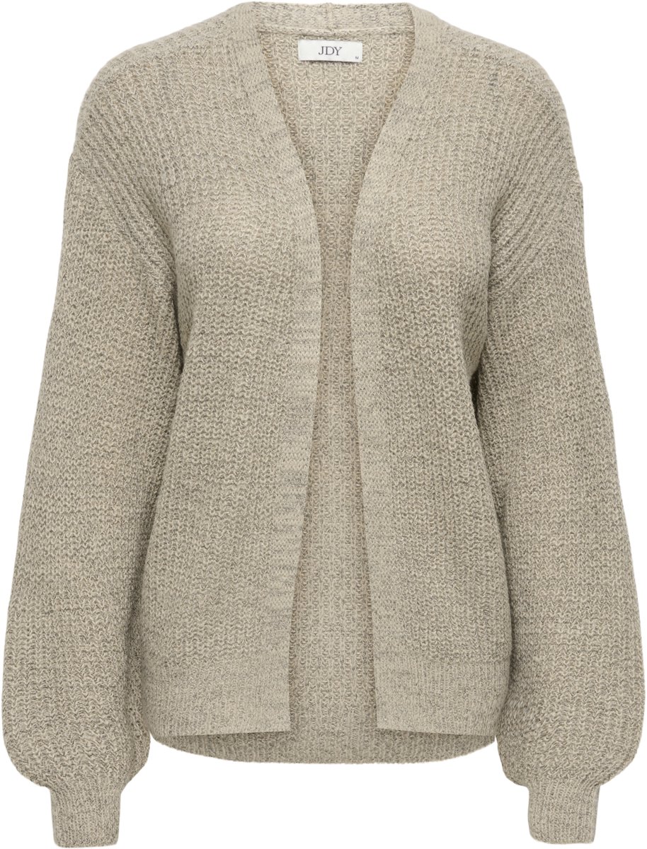 Jacqueline de Yong Vest Jdymegan L/s Open Cardigan Knt 15310547 Cement/w.black P Dames Maat - L