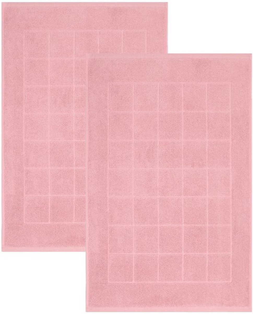 Badmat 50x70 cm - 2 Stuks - Antislip - 100% Katoen - Hoge Kwaliteit 650 g/m² - Machinewasbaar - Douchemat