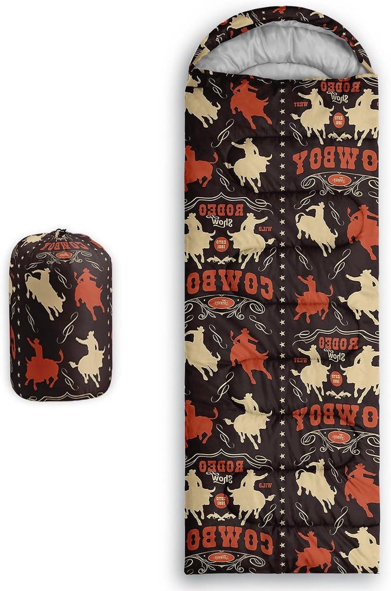 Slaapzak - Kampeerzak - Outdoor avonturen - Waterafstotend materiaal - 80 x 230 cm - Cowboy