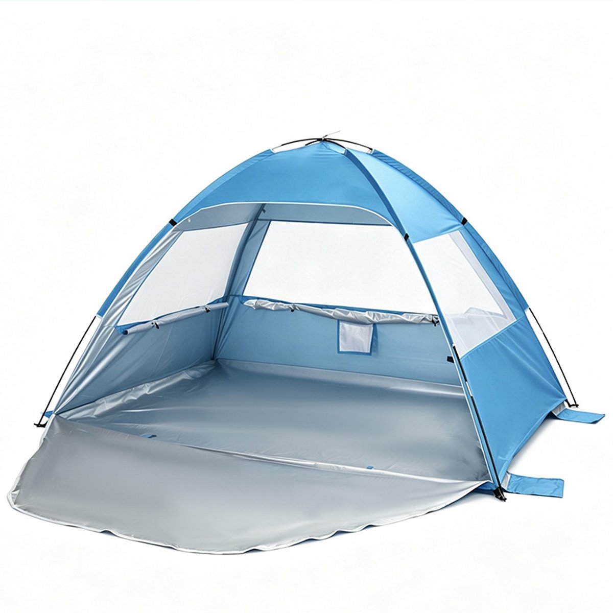 Strandtent met UV Bescherming 50+ - Pop Up Strandtent voor 2-3 Personen met Draagtas - Draagbare Schaduwtent en Windscherm voor Baby, Familie en Camping