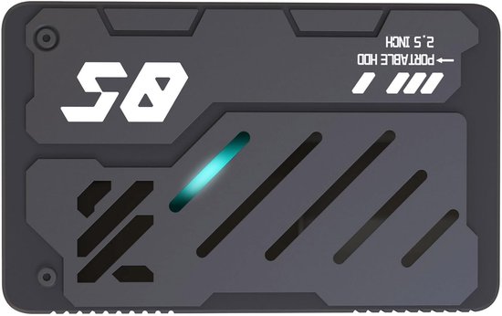 Externe Harde Schijf - Draagbare SSD - Bestandsback-ups - Aluminium Behuizing - 2.5 inch - Zilver — afbeelding 3