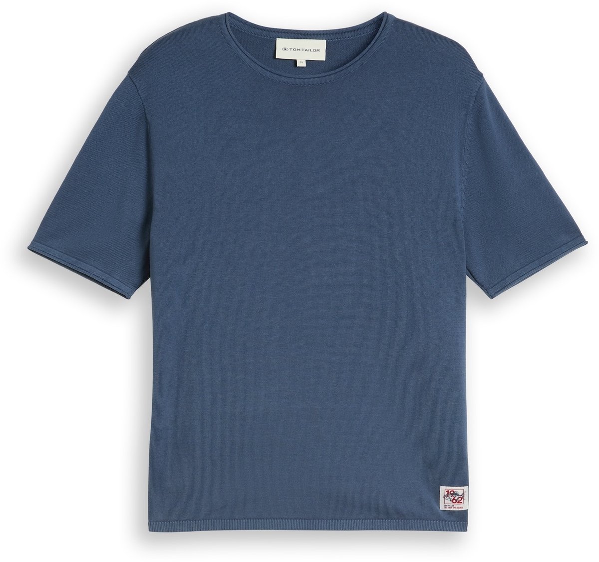 Tom Tailor - Gebreide trui in washed-look - Maat XXL - Dark Duck Blue