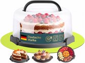 Boîte à gâteaux Uandu avec couvercle et poignée – Boîte de transport à gâteaux Anthracite – Boîte de conservation à gâteaux – Pour tartes, gâteaux et pâtisseries