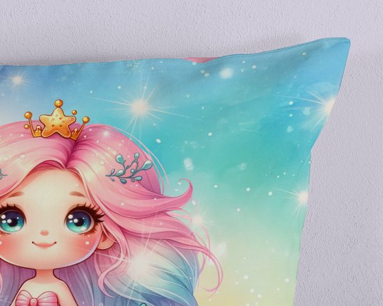 Pure dekbedovertrek zeemeermin prinses - 1 persoons 140x200/220 cm - Roze - Microvezel van Pure — afbeelding 3