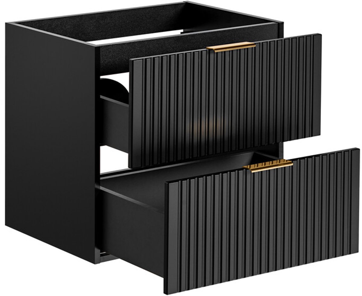 Sanifun Badkamermeubel 80 cm Adel Black met Opzetwastafel