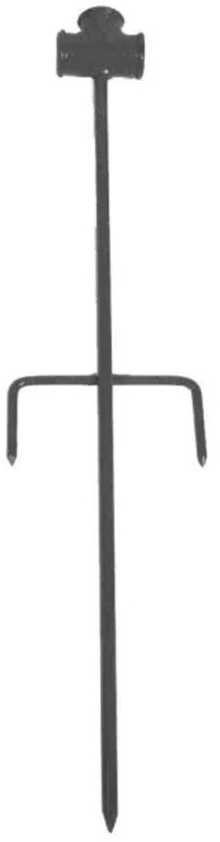 Metalen Piket T|stuk met 3/4 inch Binnendraad 60 cm