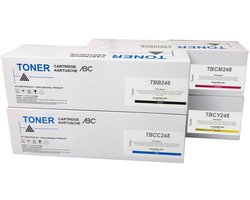 ABC huismerk Set 4x Toner geschikt voor Brother TN248 DCP-L3515cdw DCP-L3520cdw DCP-L3520cdwe DCP-L3527cdw DCP-L3555cdw DCP-L3560cdw HL-L3215cw
