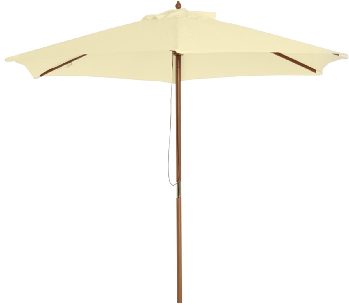 Parasol - Stokparasol - Balkonparasol - Waterdicht - UV Bescherming - Strand / Tuin - Ronde - Ø 250cm - Crème