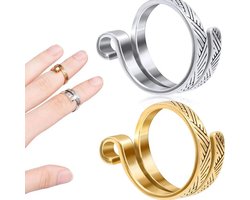 Haakring set van 2 - voor crochet & breien - yarn tension holder - yarn ring - haak ring haken - breiring