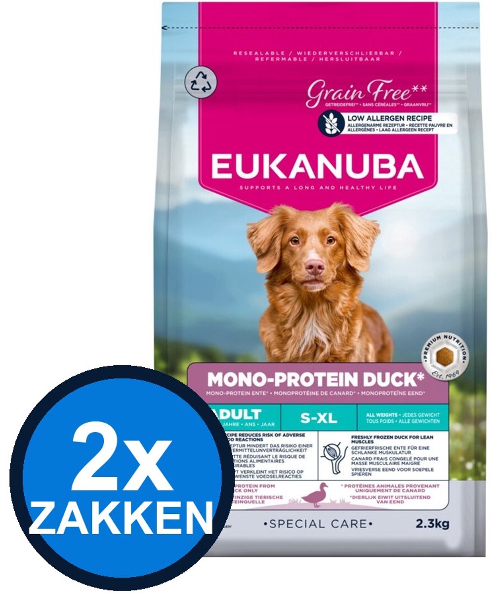 Eukanuba Eukanuba - Special Care Dog Adult Mono-protein Duck - Hondenvoer Droogvoer - 2.3 kg