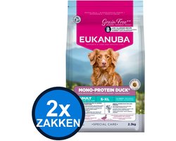 2x Eukanuba - Special Care Dog Adult Mono-protein Duck - Hondenvoer Droogvoer - 2.3 kg