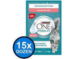 15x Purina One - HydraCare Adult Zalm (6x50g) - Kattenvoer Natvoer - 300 g
