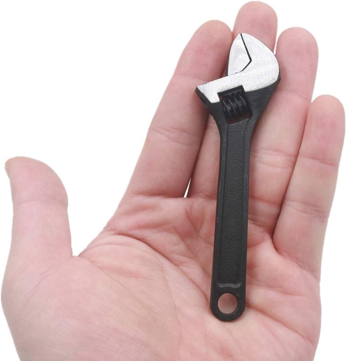 Verstelbare Mini Steeksleutel van 10 cm - Compacte Stalen Klem Sleutel voor Industrie en Auto Reparatie, Handgereedschap voor Klussen
