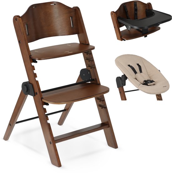 Deryan Odin Luxe Kinderstoel met Bouncer - Donkerbruin/Nougat