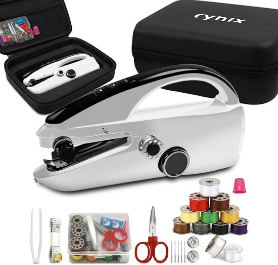 Mini Naaimachine - Handnaaimachine - Ideaal voor Reizen & Snelle Reparaties - Draadloos Sewing Machine - Compact - Met Accessoires - S8 doos & Opbergtasje