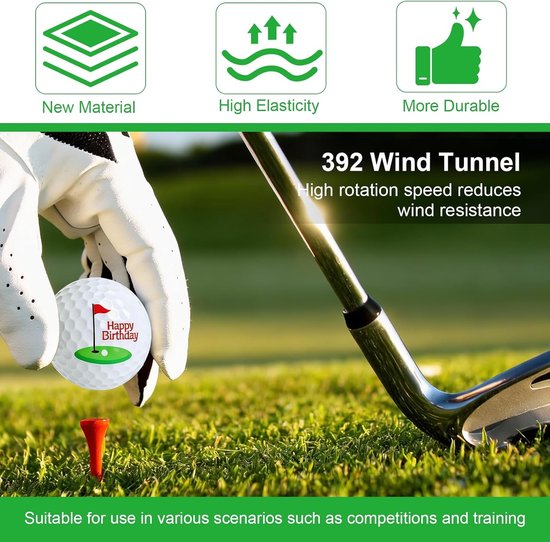 Persoonlijke golfballen met grappige verjaardagsmotieven, perfect cadeau voor golfers, ideaal voor beginners en hobbyspelers van Merkloos — afbeelding 5