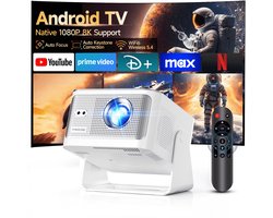 Magcubic® HY350MAX Mini Beamer 8K-1080P Full HD Smart Projector-600ANSI Lumen-Draagbare Beamer voor Film & Gaming-Thuisbioscoop–180° Draaibaar-Automatische focus-Geïntegreerde Google Play&6000+ Apps–Android 14-WiFi 6&Bluetooth 5.4