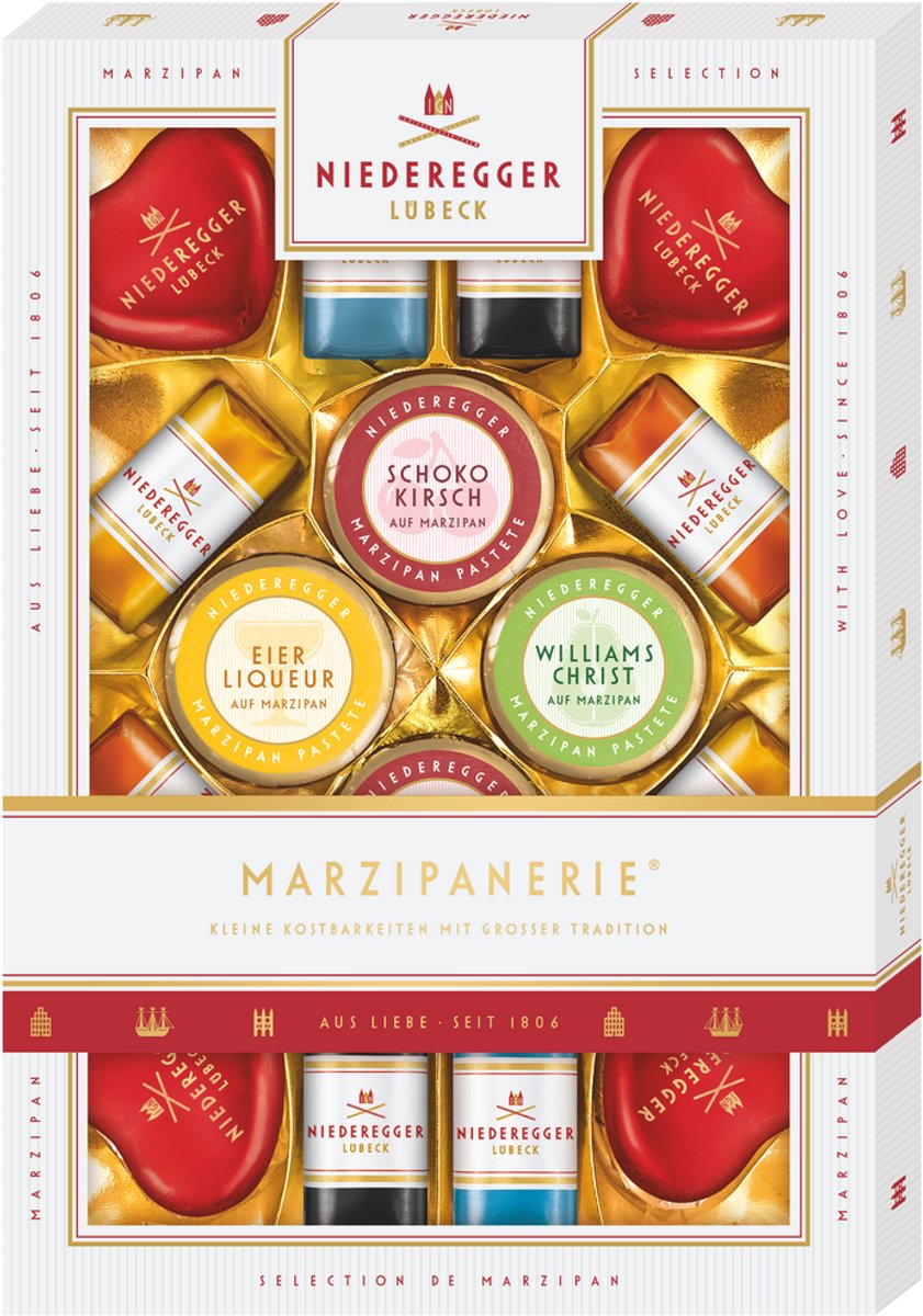 Niederegger Marsepein/Chocolade assortiment 31 stuks 398 gram