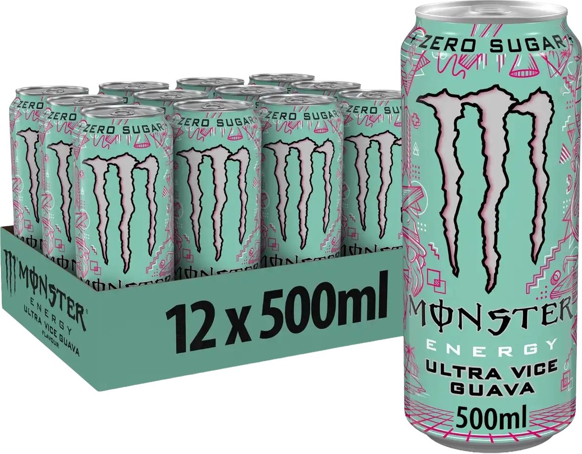 Monster Energy Ultra Vice Guava - 12x 500 ml blikjes - Zero Sugar