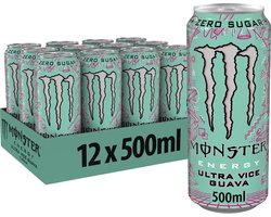 Monster Energy Ultra Vice Guava - 12x 500 ml blikjes - Zero Sugar