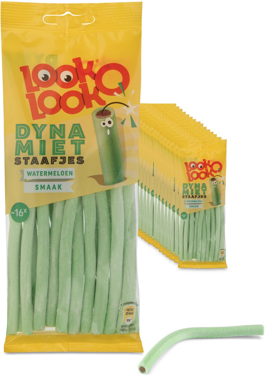 Look O Look Dynamietstaafjes Watermeloen - Snoep - 15x110gr