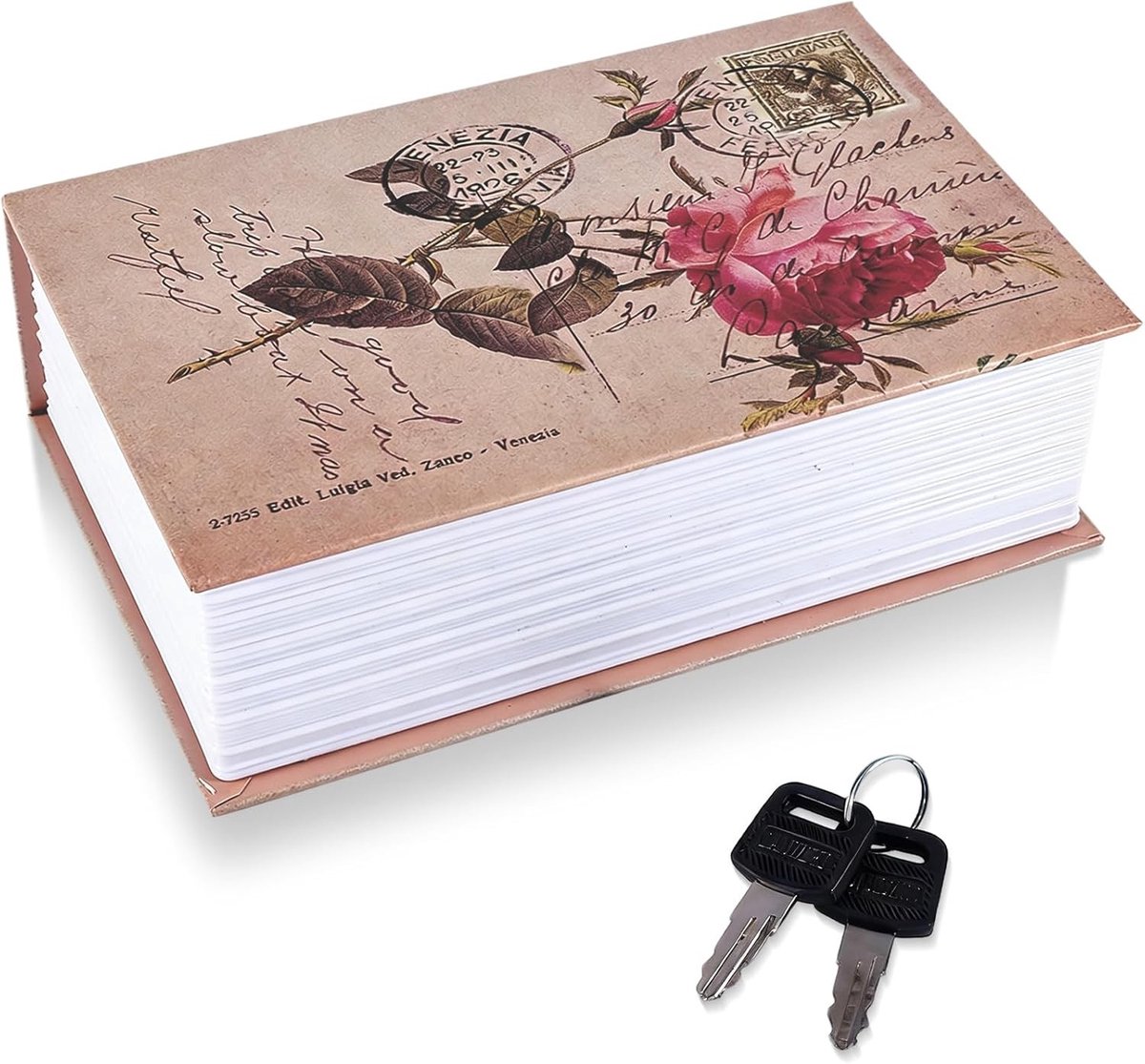 Versteekboek met Sleutelslot, Compacte en Draagbare Metalen Kluis, Verborgen Boek voor Waardevolle Spullen, Veiligheid en Privacy in Huis, 18 x 11,5 x 5,5 cm