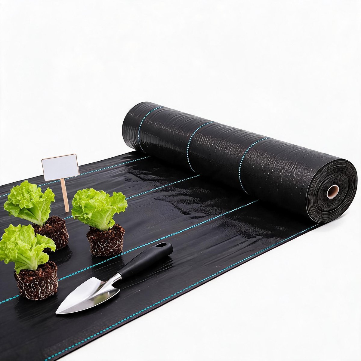 Extra Breed Onkruiddoek 90g/m² - 1,98m×100,5m (~199m²) Anti-worteldoek Bodemdoek - Waterdoorlatend UV-bestendig - PP Onkruidfolie voor Grote Tuin & Moestuin