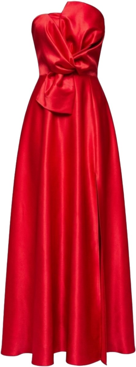 LARICA Jurk - polyester - rits - effen Rood XL