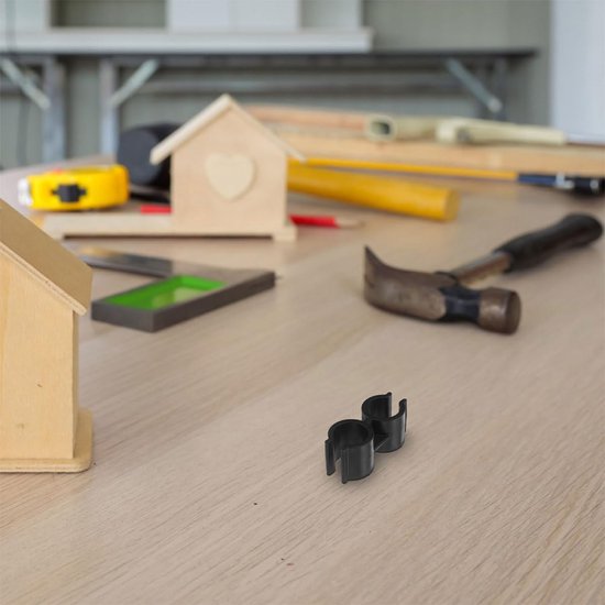 6-pack 25 mm Dubbele Kunststof Pijpklemmen - H-type Klemmen / Dubbele U-beugels - Voor het veilig ondersteunen van pijpen en het verbinden van pijpondersteuningsstaven — afbeelding 2