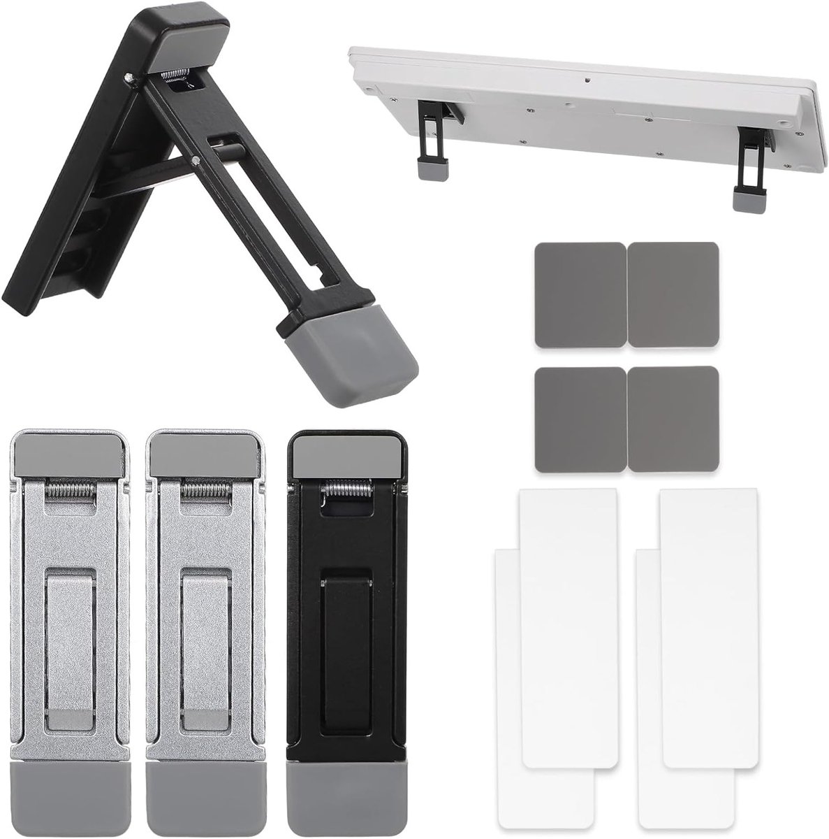 Mini Draagbare Laptopstandaard - Vouwbare Toetsenbordverhoger voor Bureau met Drie Verstelbare Hoeken en Antislip Pads voor Verbeterde Ergonomie