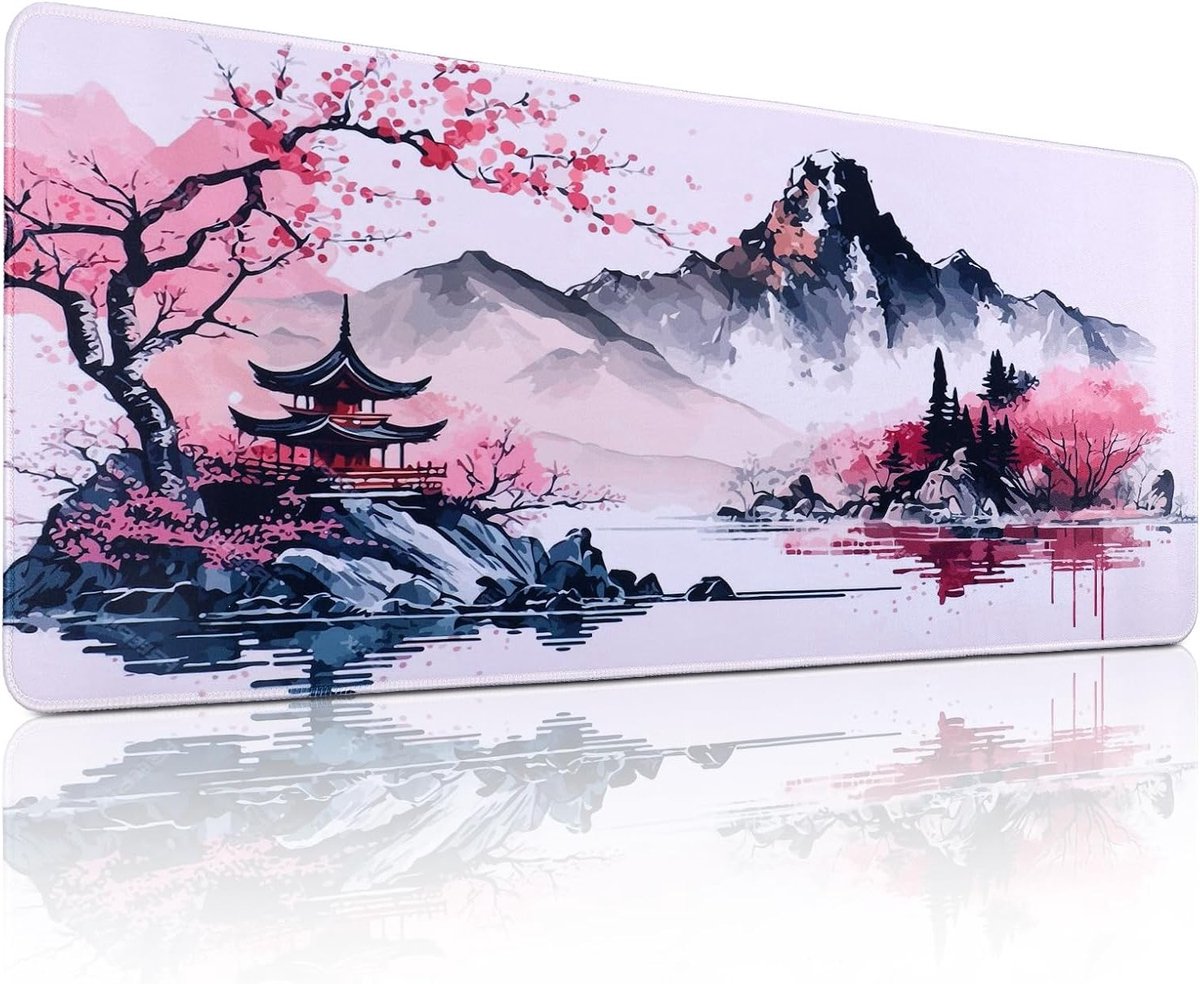 SnelShoppen - XXL Gaming Muismat 800 x 300 mm - Roze Bureauonderlegger - Waterdicht & Antislip Rubber - Ideaal voor PC, Laptop, Kantoor & Gamers
