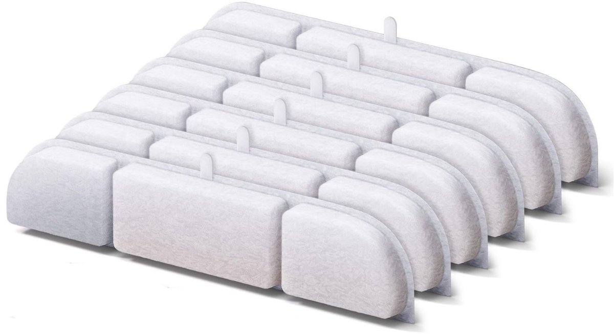 Filters RVS fontein - 6 stuks - Viervoeter Aqua Pro filters