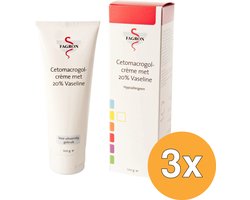3x Fagron Cetomacrogol creme 20% vaseline (100 gr)