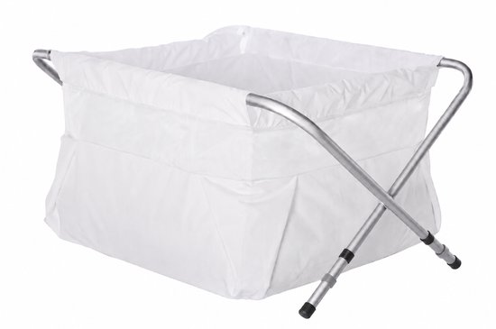 BiBaBad® Opvouwbaar Kinderbad 70-90 cm - Verstelbaar Douchebad - Babybad - Bad voor Douche - Anti-slip - Aluminium Frame - Wit van BiBaBad — afbeelding 2