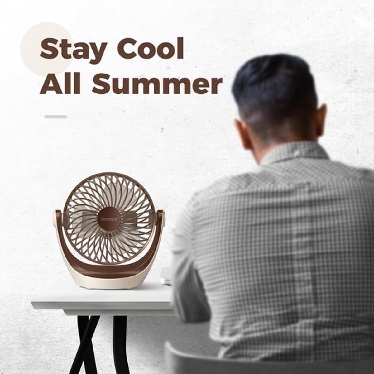 Solvix tafel ventilator geluidloos - USB Desk Fan thumbnail 4