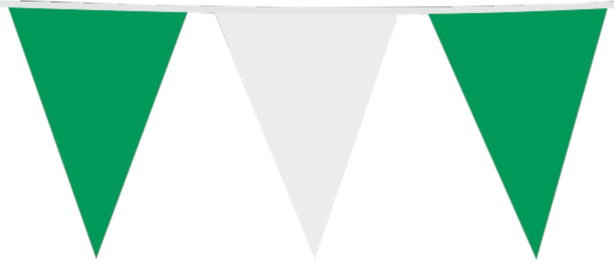 Wefiesta Vlaggenlijn 10 Meter Polyetheen Groen/wit