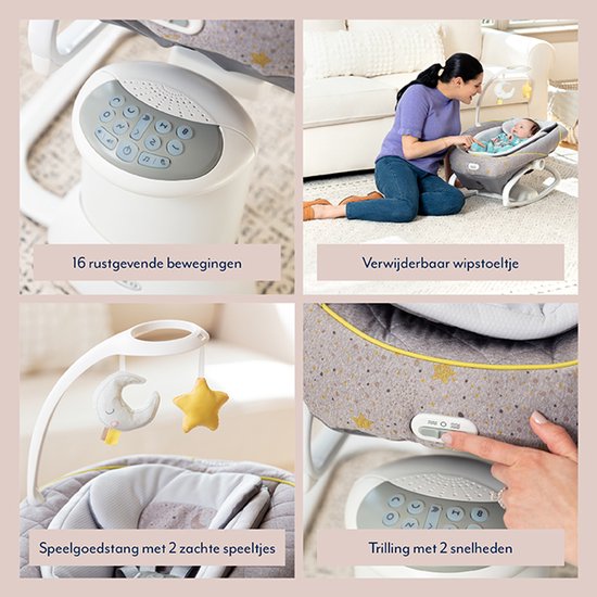 Graco All Ways Soother - Little Adventures - Babyschommel- en wipstoel - vanaf de geboorte tot ongeveer 6 maanden (max. 9 kg) van Graco — afbeelding 3