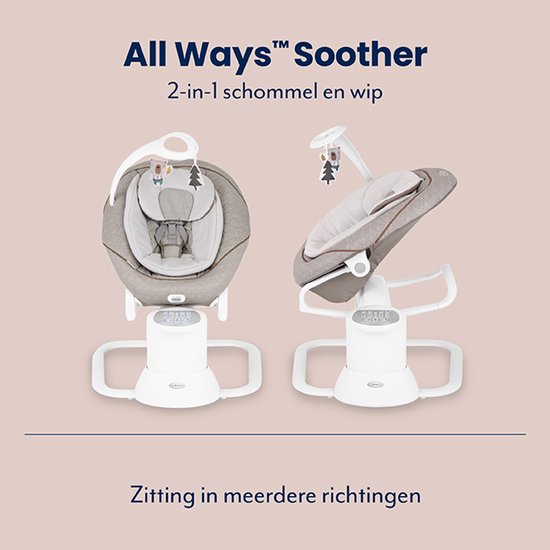 Graco All Ways Soother - Little Adventures - Babyschommel- en wipstoel - vanaf de geboorte tot ongeveer 6 maanden (max. 9 kg) van Graco — afbeelding 4