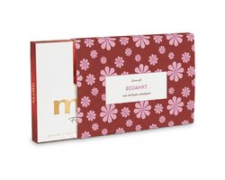 Merci Chocolade | Chocoladecadeaus | Bedankt | Cadeau | Bedankt Juf | Bloemenpatroon | 400 gram | Fotofabriek