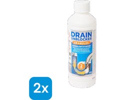 2 x 500 g Drain Unblocker Granules - Korelontstopper - Binnen 2 minuten resultaat