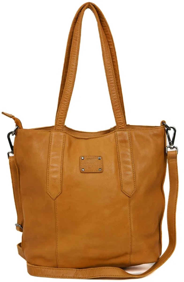 Bear Design Liz Leren Shopper - Okergeel