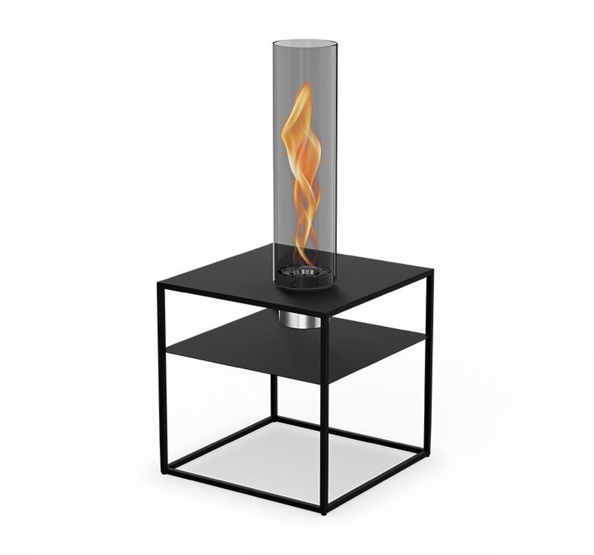 höfats FIRE FRAME Lounge-Tisch 900 all black bijzettafel