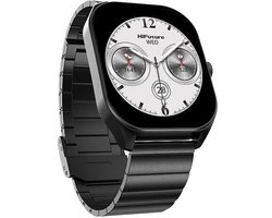 HiFuture Apex Roestvrijstalen Smartwatch heren, 2.04 Amoled Display, IP68 waterdicht, Tot 7 dagen batterijduur, hartslagmeter, Stappenteller, Compatibel met iOS en Android (Zwart)