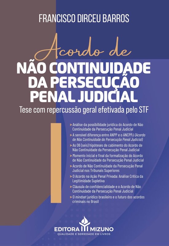 Acordo de Não Continuidade da Persecução Penal Judicial:  ... - cover