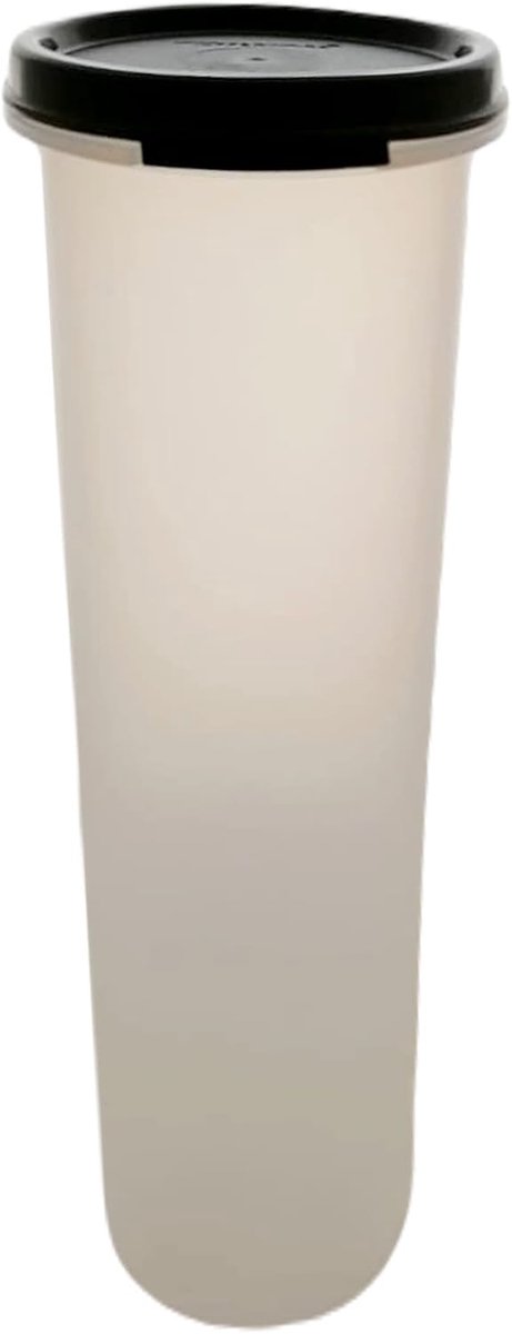 Tupperware Circular 1,1 l zwart Eidgenosse ronde doos droogvoorraad voorraad deco back magie blikjes voor koffiepads