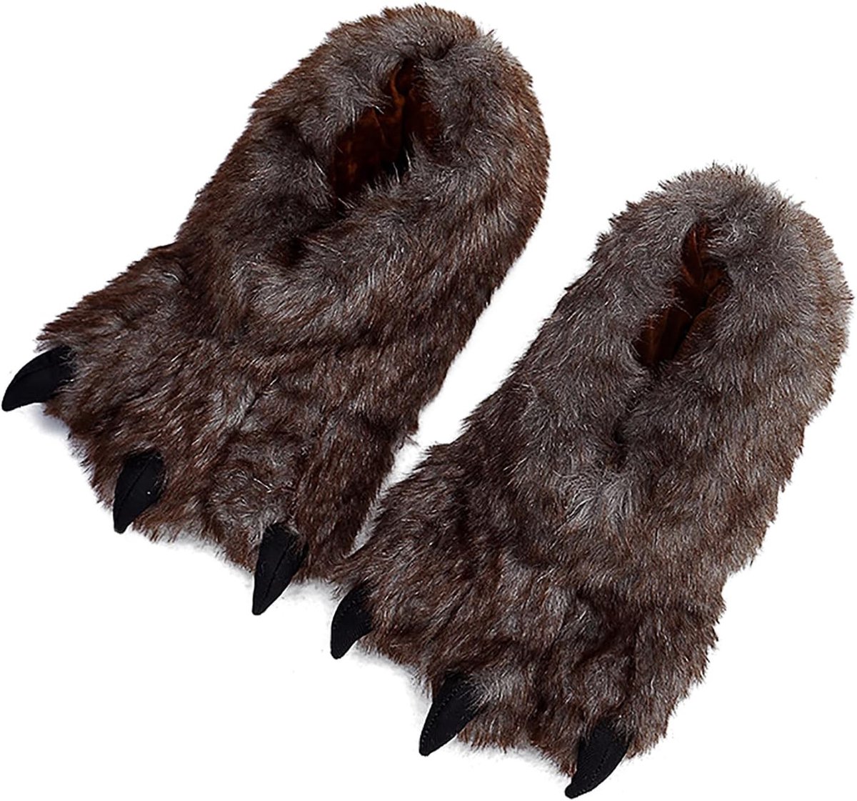 Fluffy warme dierenpoot pantoffels met antislip zool voor cosplay en kostuum, ideaal voor binnengebruik