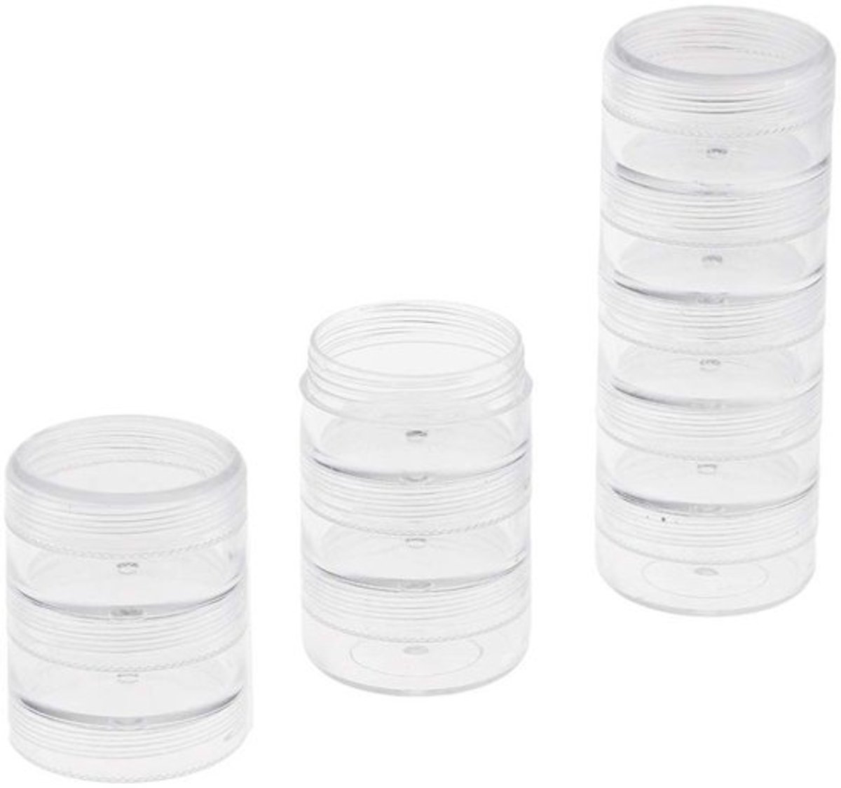 Opbergdozen Roze - Opbergdozen Acryl - Stapelbare Dozen - Opbergdozen voor Cosmetica - Opbergdozen voor Kralen - Maat 17,5 x 4,5 x 6,2 cm - Opbergcontainers